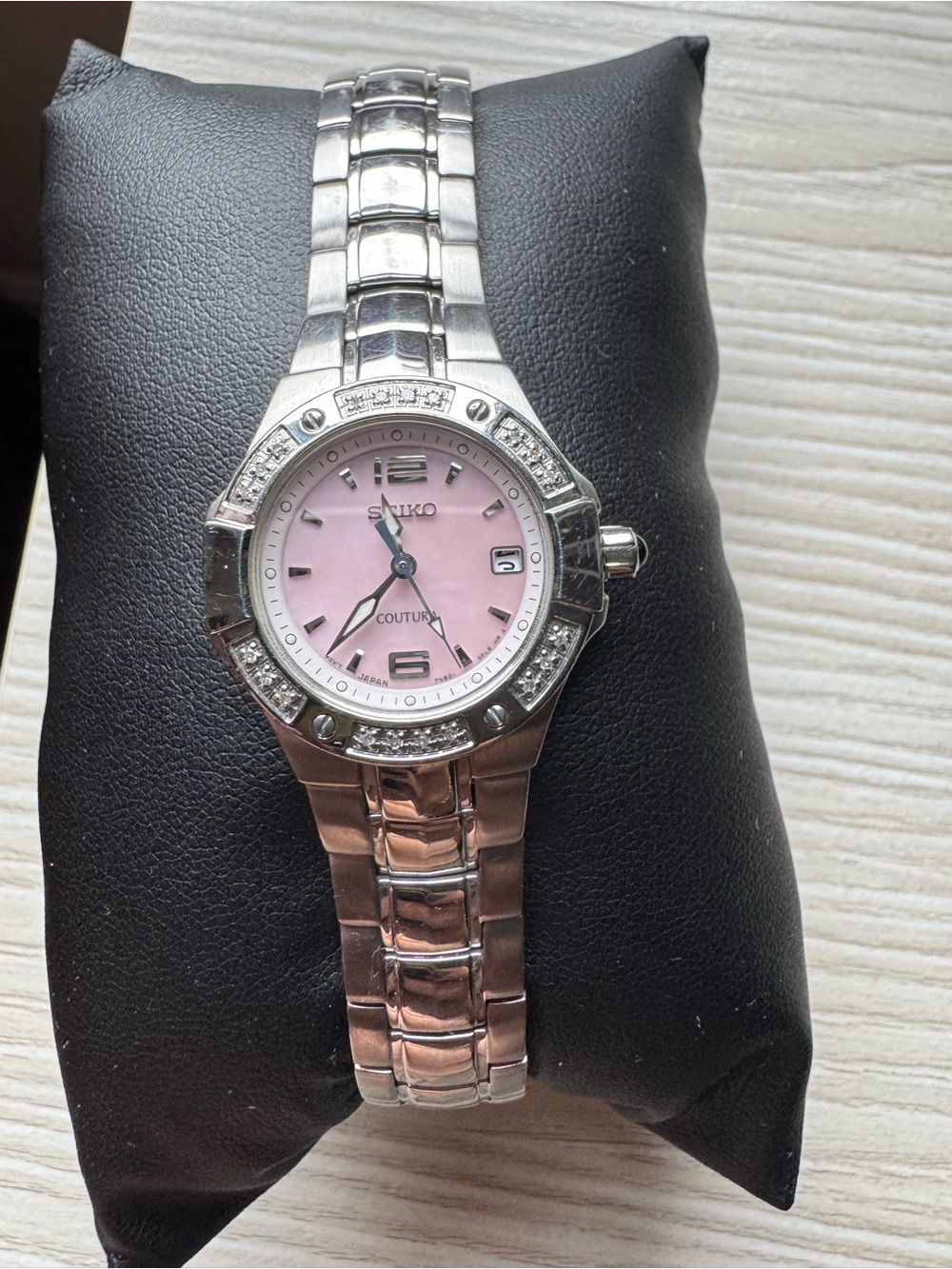 Seiko Coutura Diamond & Pink Mother of Pearl Watch